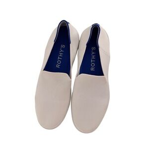 ROTHYS The Flatwhite Knit Slip On Shoes White Blue Size 9